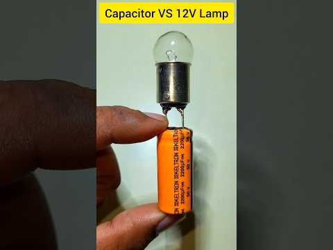 Capacitor VS 12V Lamp 💡 Electronics Project 🔥🔥 #shorts #electroeshu #experiment #electronic #diy