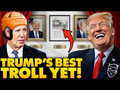 YIKES! Trump Unveils Joe Biden’s Official White House Portrait as Press GASP | Hysterical Troll… 🤣