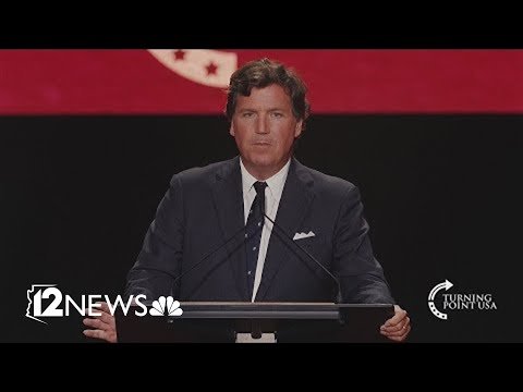 Tucker Carlson speaks at Charlie Kirk Memorial