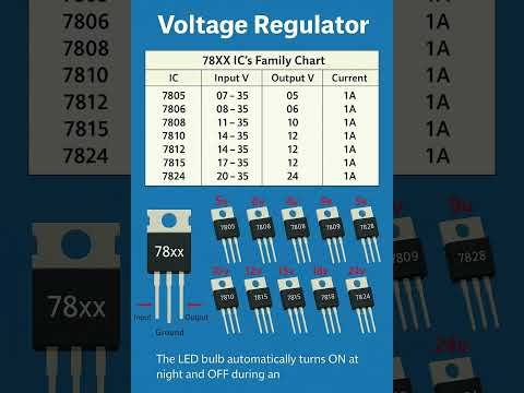 Voltage Regulator – 78XX Series ICs ⚡ #Electronics #DIY #Engineering #Tech #CircuitDesign