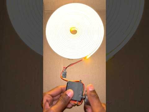 I Tried Powering a Golden Neon Strip Light With a Drone Servo Motor#Electronics #TechDIY #innovation