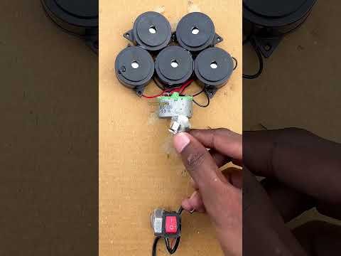 Powering 5 Buzzer With Mini BLDC Drone Motor #tech #diy #project #schoolproject