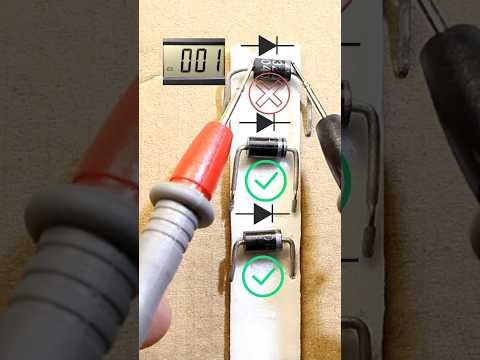 How to test a diode with a multimeter #shorts #electronics  #electroniccomponents