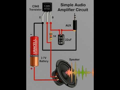 simple amplifier circuit diagram 12volt #shorts #electronic #amplifier #shortsvideo