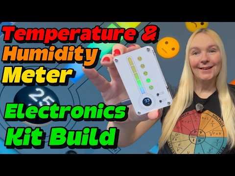 Temperature & Humidity Meter Electronics Soldering Kit Build!