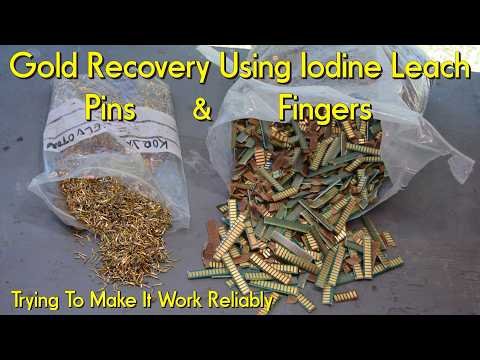 Gold Recovery Pins & Fingers Using Iodine #gold #goldrecovery #scrap #ewaste #electronics #chemistry