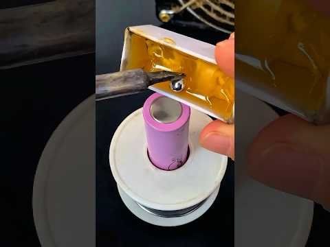 How to soldering 18650 lithium battery 🔋✅#soldering #batterysoldering #electronics #repair