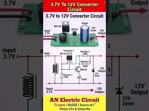 3.7V To 12V Converter Circuit | #trending #electronic #viral #electricalindia #electricalprojects