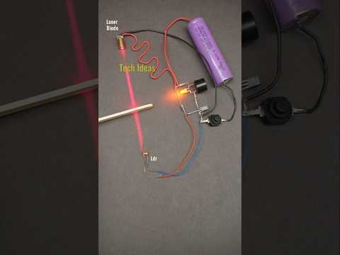Laser security alarm circuit #lasersecurity #laseralarm #electronics #diy #security