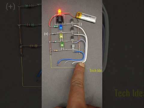 Bc547 touch switch circuit experiment #diy #gadgets #touchswitch #electronics