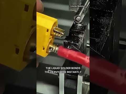 How Pre-Tinned Wire Fuses Inside High-Current Connectors #soldering #electronics #electrical