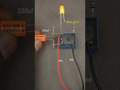 Simple flasher experiment with relay and capacitor #relayblinker #experiment #gadgets #electronics