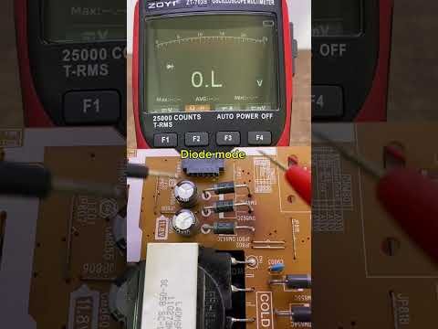 mesure d'une diode selon deux modes différents #measure #diodos #components #electronics #power #tv