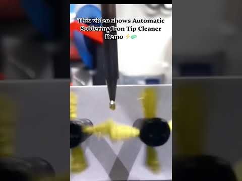 Soldering Iron Tip Cleaner Demo #Soldering #Electronics #DIYElectronics #Maker #SolderingIron #short