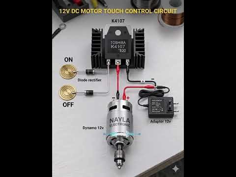 12V DC motor touch control circuit#electronics #circuits #tips
