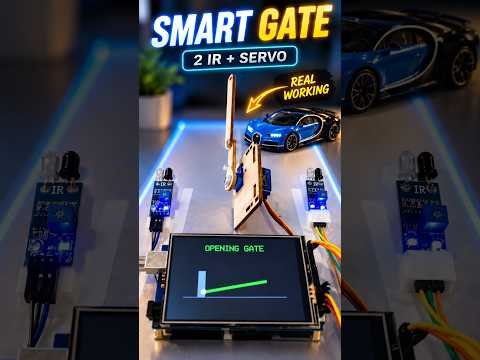 Arduino Smart Car Parking Gate 🚗 #shorts #electronics#diy #arduino