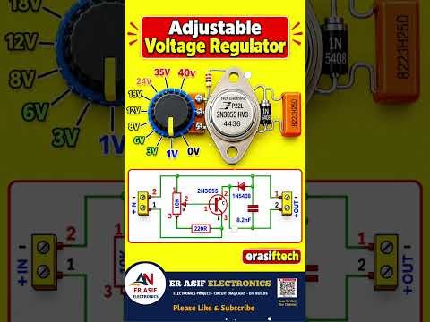 Adjustable Voltage Regulator | #shortsfeed #viral #trending #electronic #electronics