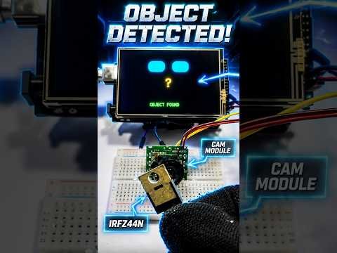 Real-Time Object Detection Using Camera Module 🤖#shorts  #electronics#diy#arduino