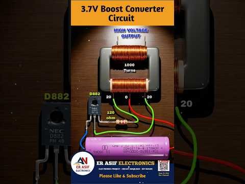3.7V Boost Converter Circuit | #trending #viral #electronic #electrical #electric