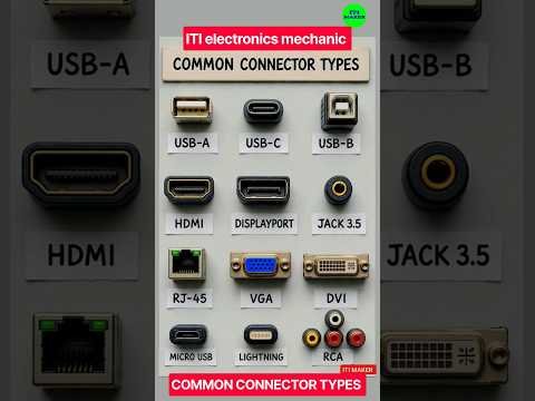 ITI# electronics# mechanic# trade theory #COMMON #CONNECTOR TYPES #USB #subscribe #tecnician #viral