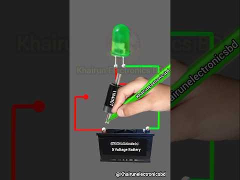 How to Connect LED with 1N4007 Diode & 5V Battery | Simple Electronics Project