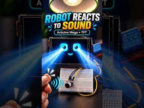 Arduino Robot Eyes React to Sound 🔥#shorts # #electronics #diy  #arduinoproject