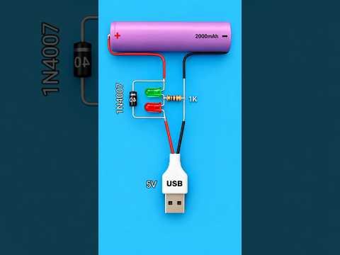 3.7V Battery Full Charge Indicator Circuit | DIY Electronics Project ⚡ #shorts